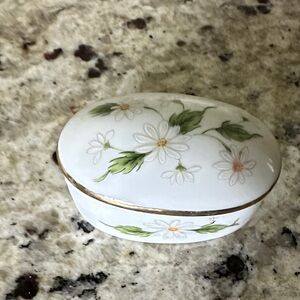 Floral Oval Trinket Box